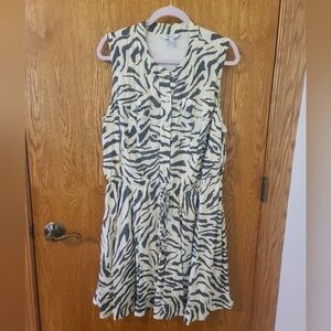 Nine West Black and White Sleeveless Sundress XL